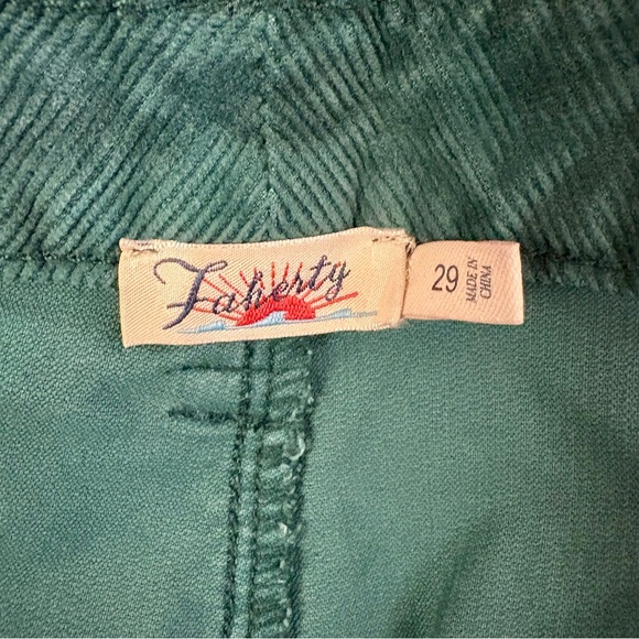 Faherty Green Corduroy Boot Cut Pants - Picture 9 of 10